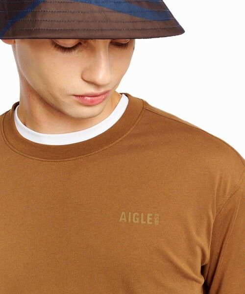 AIGLE / エーグル Tシャツ | 抗菌防臭 吸水速乾 オーガニックコットン ワンポイントロゴ ロングスリーブTシャツ | 詳細6