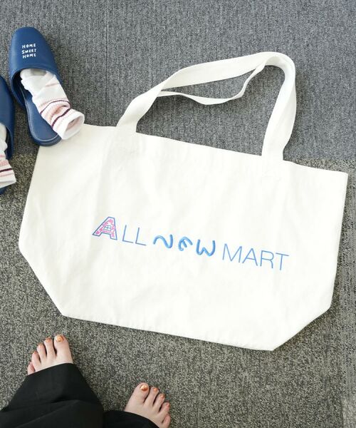 ALL NEW MART / オールニューマート トートバッグ | ALL NEW MART ビッグトートバッグ（アイボリー(004)）