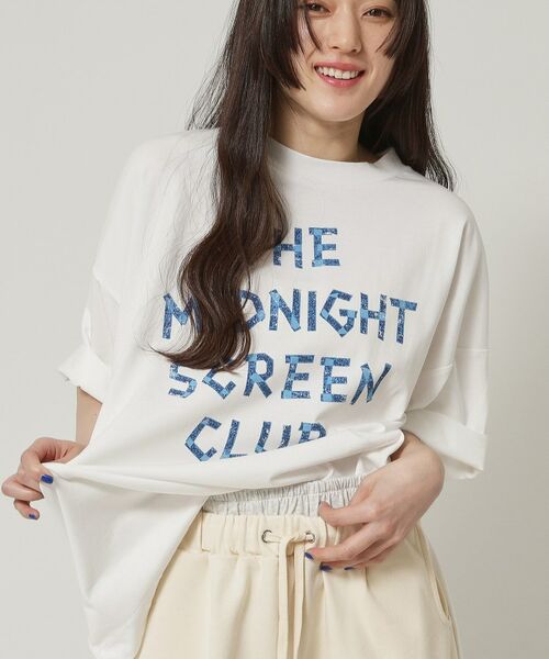 ALL NEW MART / オールニューマート Tシャツ | ミッドナイトスクリーンTシャツ（オフホワイト(003)）