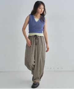 ALL NEW MART / オールニューマート パンツ | ラメチェックワイドパンツ