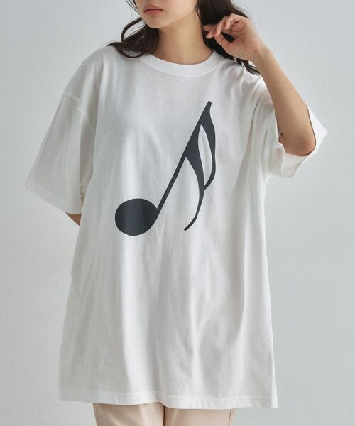 ALL NEW MART / オールニューマート Tシャツ | 音符グラフィックTシャツ | 詳細12