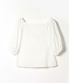 allureville / アルアバイル その他トップス | ★格子ラッセルレースブラウス