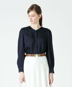 allureville / アルアバイル その他トップス | アセテートツイルセーラーカラーブラウス