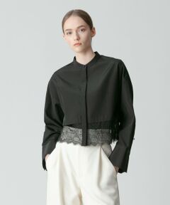 ブラウス シャツ 「LOULOU WILLOUGHBY」スタンドフリルシャーリングブラウス レディース allureville｜【LOULOU WILLOUGHBY】スタンドフリルシャーリング