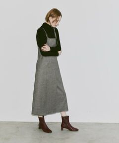 allureville / アルアバイル ドレス | シックツイードラップサロペットワンピース