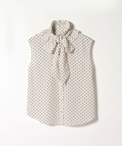 allureville / アルアバイル その他トップス | 【LOULOU WILLOUGHBY】デシンドットフリルボウタイブラウス