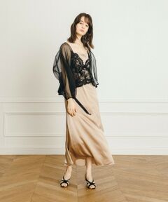 【LOULOU WILLOUGHBY】シルクサテンキャミドレス