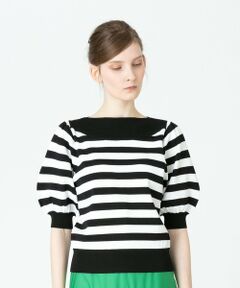 allureville / アルアバイル その他トップス | 【LOULOU WILLOUGHBY】ボーダーパフプルオーバー