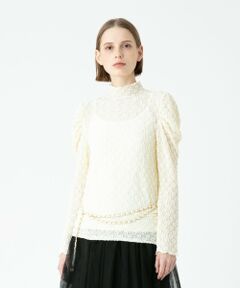 allureville / アルアバイル その他トップス | 【LOULOU WILLOUGHBY】シャーリングフラワーレースプルオーバー