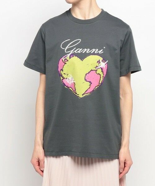 allureville / アルアバイル Tシャツ | 【GANNI(ガニー)】 HEART RELAXED TSHIRT | 詳細1