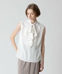 allureville / アルアバイル シャツ・ブラウス | チョウタイラッフルノースリーブブラウス