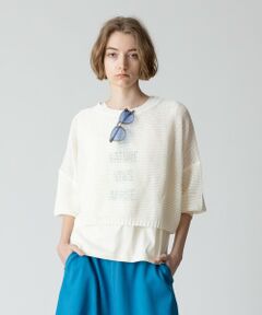 【allureville  2024 autumn&winter】<br><br>夏の時期に欠かせないメッシュニットプルオーバー。<br>和紙混の涼やかな素材をドロップ天竺というメッシュ状組織に編み上げて、涼やかでざっくりした風合いに仕上げました。<br>ワイズを大胆に広く設定し、着用時にフォルムとドレープ感が出るデザイン。<br>冷房や夏の日差しが気になる季節にも着ていただきやすい涼やかな長袖プルオーバーです。<br>キャミワンピやサロペットの上から重ね着するのもおすすめ。<br><br>【スタッフコメント】<br>和紙混のニットでシャリ感のある真夏も着心地の良いニット。<br>クロップ丈と身幅はたっぷりととって、フォルムもポイントです。<br>短い丈ですがボトムスはハイウエストじゃなくても大丈夫です。<br><br><br>※照明の関係により、実際よりも色味が違って見える場合がございます。<br>またパソコン・スマートフォンなどの環境により、製品と画像のカラーが異なる場合もございます。<br>予めご了承ください。