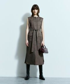 allureville / アルアバイル ミニ丈・ひざ丈ワンピース | メランジミニヘリンボンジレワンピース