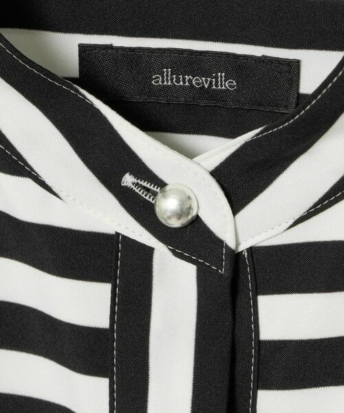 allureville / アルアバイル シャツ・ブラウス | ワイドストライプスタンドブラウス | 詳細9