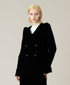 allureville / アルアバイル ノーカラージャケット | 【LOULOU WILLOUGHBY】ベルベットパフジャケット