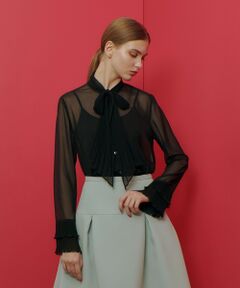 allureville / アルアバイル シャツ・ブラウス | 【LOULOU WILLOUGHBY】プリーツリボンブラウス