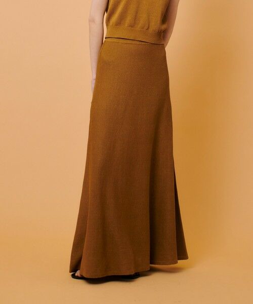 allureville / アルアバイル ミニ・ひざ丈スカート | ハイゲージペーパーヤーンフレアスカート | 詳細14