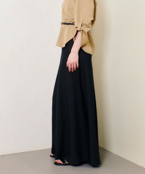 allureville / アルアバイル ミニ・ひざ丈スカート | ハイゲージペーパーヤーンフレアスカート | 詳細20