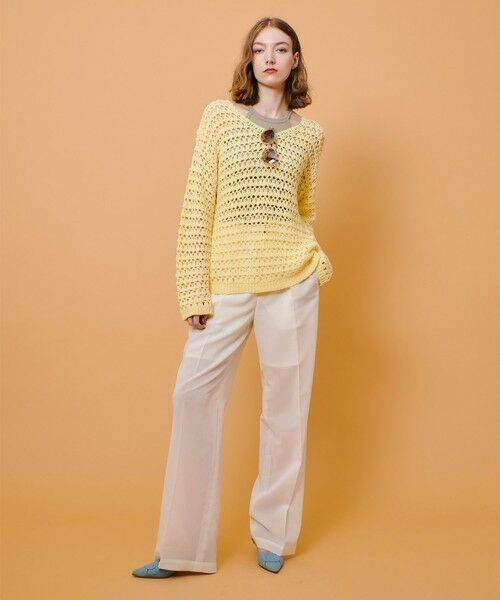 allureville / アルアバイル その他パンツ | ボイルシアーセンタープレスパンツ | 詳細4