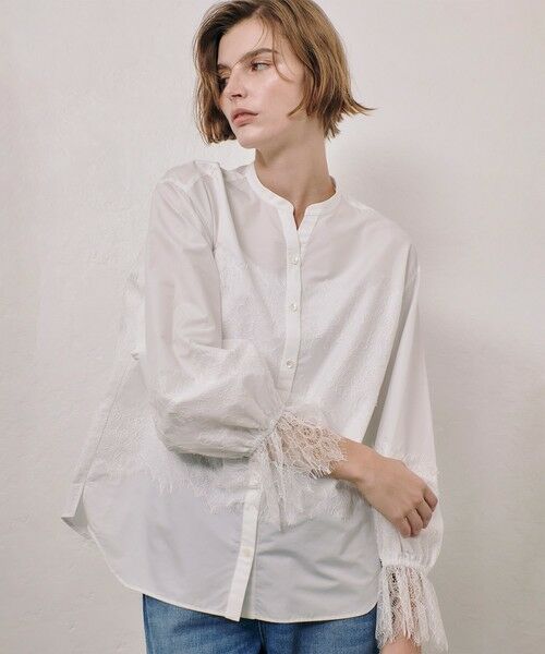 allureville / アルアバイル シャツ・ブラウス | レーシードッキングシャツ | 詳細1