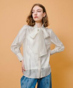 allureville / アルアバイル シャツ・ブラウス | オーガンザボウブラウス