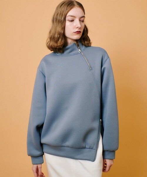 allureville / アルアバイル スウェット | ボンディングアシンメトリーZIP プルオーバー | 詳細12