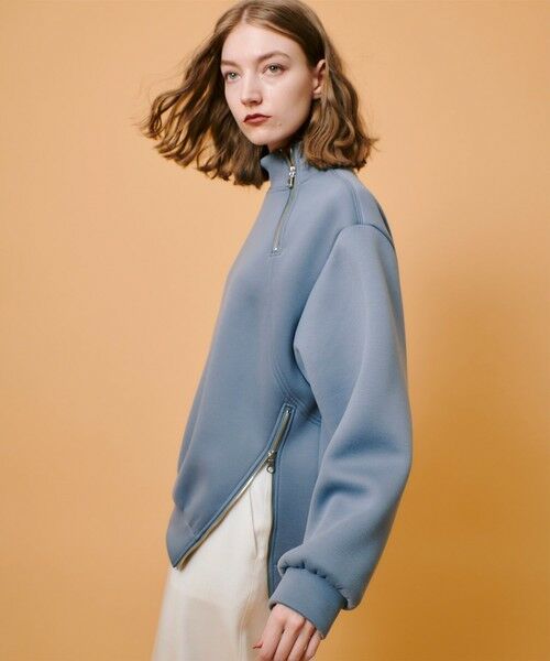 allureville / アルアバイル スウェット | ボンディングアシンメトリーZIP プルオーバー | 詳細14