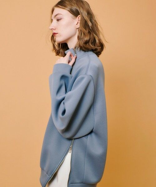 allureville / アルアバイル スウェット | ボンディングアシンメトリーZIP プルオーバー | 詳細15