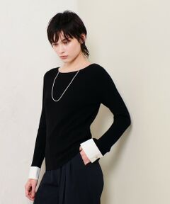 allureville / アルアバイル ニット・セーター | ダブルカフスコンビプルオーバー