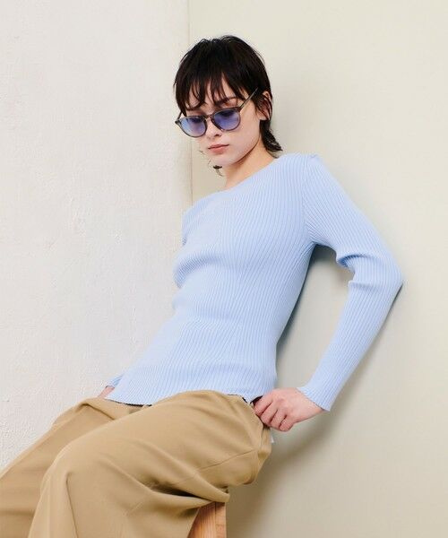 allureville / アルアバイル ニット・セーター | リブキリカエデザインプルオーバー | 詳細16