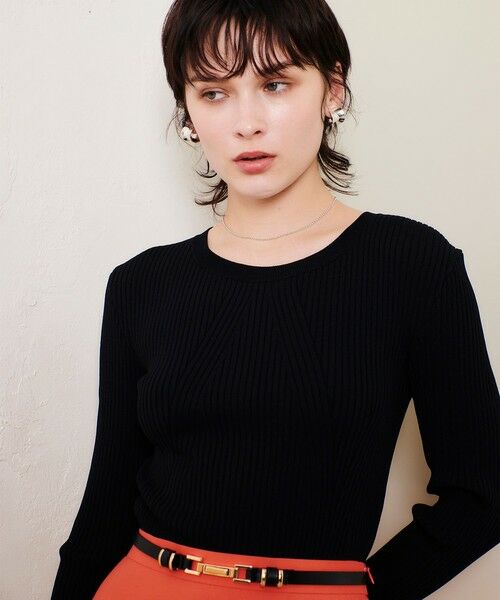 allureville / アルアバイル ニット・セーター | リブキリカエデザインプルオーバー | 詳細23