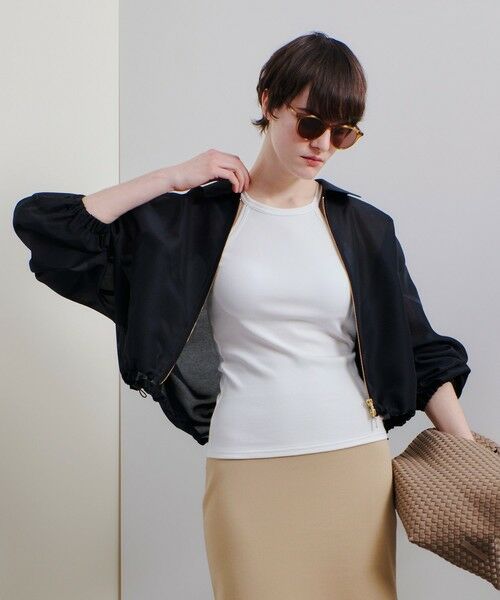 allureville / アルアバイル ブルゾン | オーガンジーステンカラーブルゾン | 詳細25