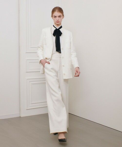 allureville / アルアバイル その他パンツ | 【LOULOU WILLOUGHBY】スラブツイードワイドパンツ | 詳細4