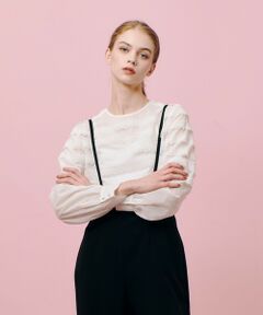 allureville / アルアバイル シャツ・ブラウス | 【LOULOU WILLOUGHBY】ボーダーレースブラウス