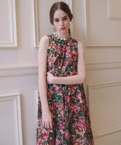 allureville / アルアバイル ミニ丈・ひざ丈ワンピース | 【LOULOU WILLOUGHBY】SPRINTEXフラワープリントノースリワンピース