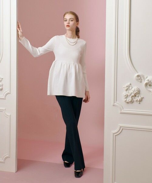 allureville / アルアバイル ニット・セーター | 【LOULOU WILLOUGHBY】ペプラムニットプルオーバー | 詳細4