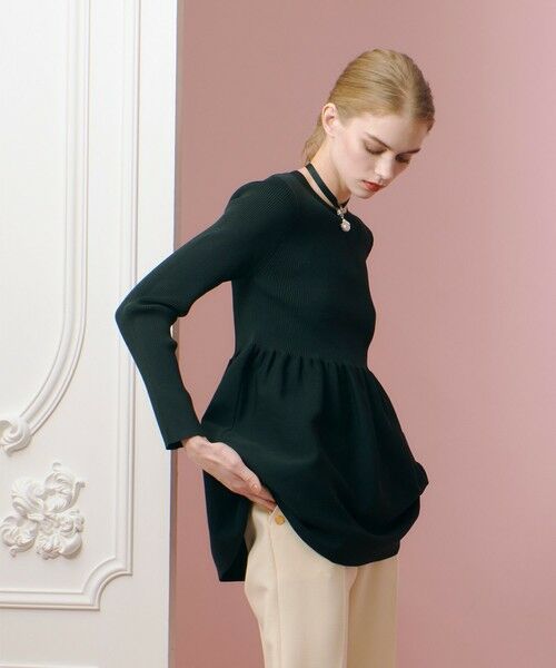 allureville / アルアバイル ニット・セーター | 【LOULOU WILLOUGHBY】ペプラムニットプルオーバー | 詳細10