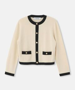 allureville / アルアバイル カーディガン・ボレロ | ◇【LOULOU WILLOUGHBY】バイカラーコンパクトカーディガン