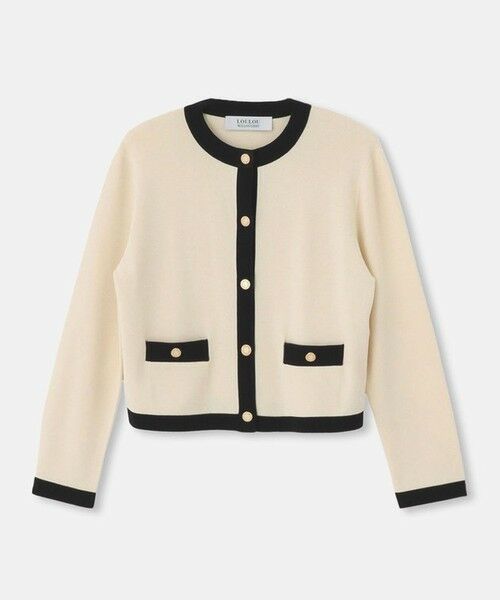 allureville / アルアバイル カーディガン・ボレロ | ◇【LOULOU WILLOUGHBY】バイカラーコンパクトカーディガン | 詳細3