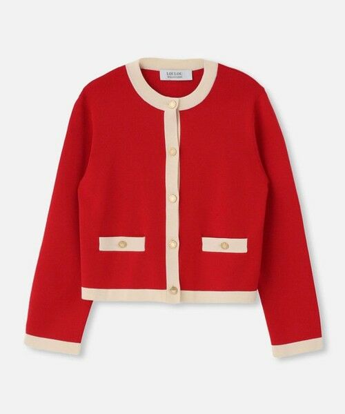 allureville / アルアバイル カーディガン・ボレロ | ◇【LOULOU WILLOUGHBY】バイカラーコンパクトカーディガン | 詳細9