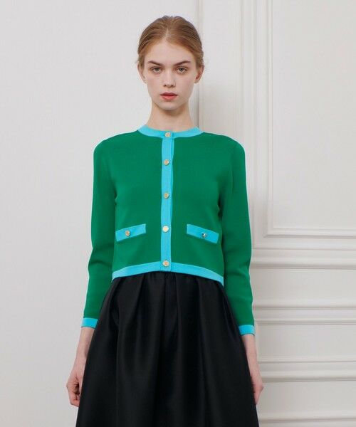 allureville / アルアバイル カーディガン・ボレロ | ◇【LOULOU WILLOUGHBY】バイカラーコンパクトカーディガン | 詳細19