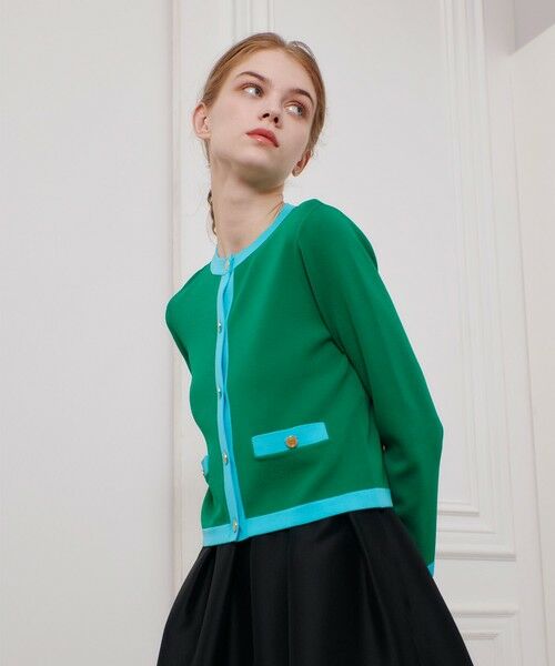 allureville / アルアバイル カーディガン・ボレロ | ◇【LOULOU WILLOUGHBY】バイカラーコンパクトカーディガン | 詳細20