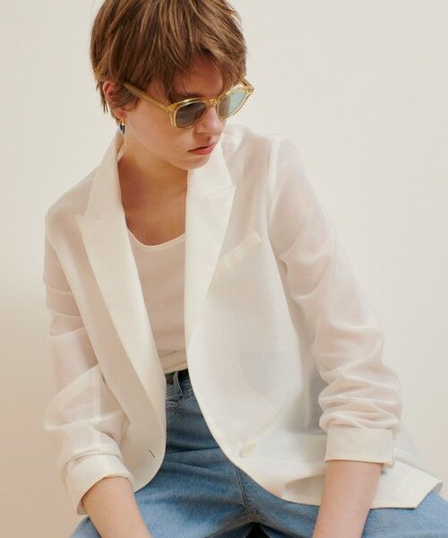 allureville / アルアバイル テーラードジャケット | ライトオーガンジーシアージャケット | 詳細3