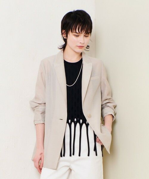 allureville / アルアバイル テーラードジャケット | ライトオーガンジーシアージャケット | 詳細10