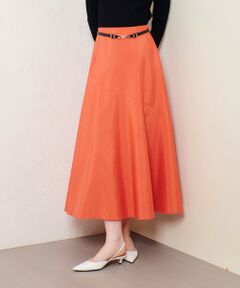 allureville / アルアバイル ミニ・ひざ丈スカート | オーガンジー切替フレアスカート