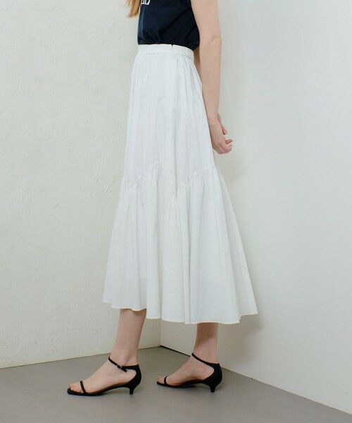 allureville / アルアバイル ロング・マキシ丈スカート | ◇バイヤス切替ギャザースカート | 詳細1