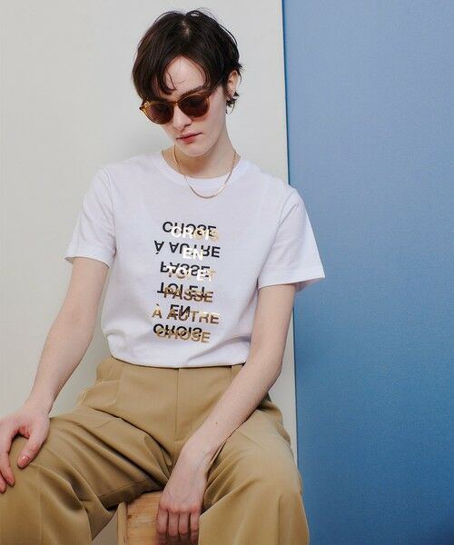 allureville / アルアバイル その他トップス | メタリックレイヤードロゴＴシャツ | 詳細1