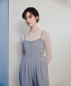 allureville / アルアバイル カットソー | 幾何柄チュールトップス