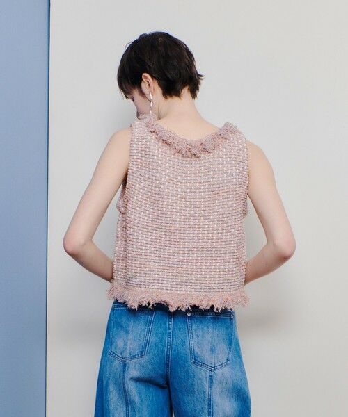 allureville / アルアバイル ニット・セーター | ミックスツイードジレプルオーバー | 詳細10