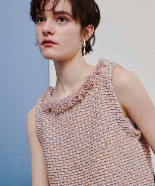 allureville / アルアバイル ニット・セーター | ミックスツイードジレプルオーバー | 詳細11